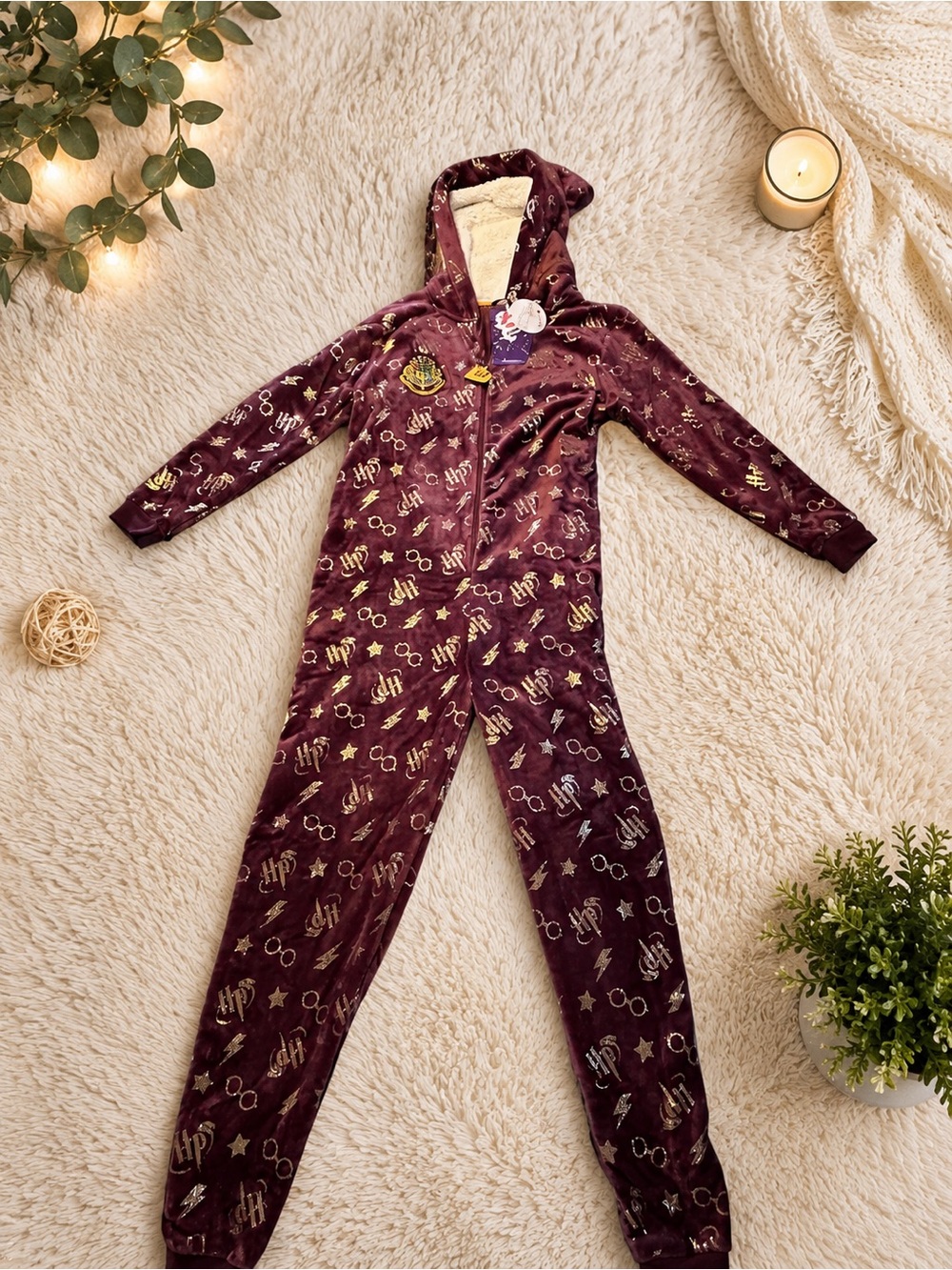 Warner Bros. Maroon and Gold Harry Potter Onesie
